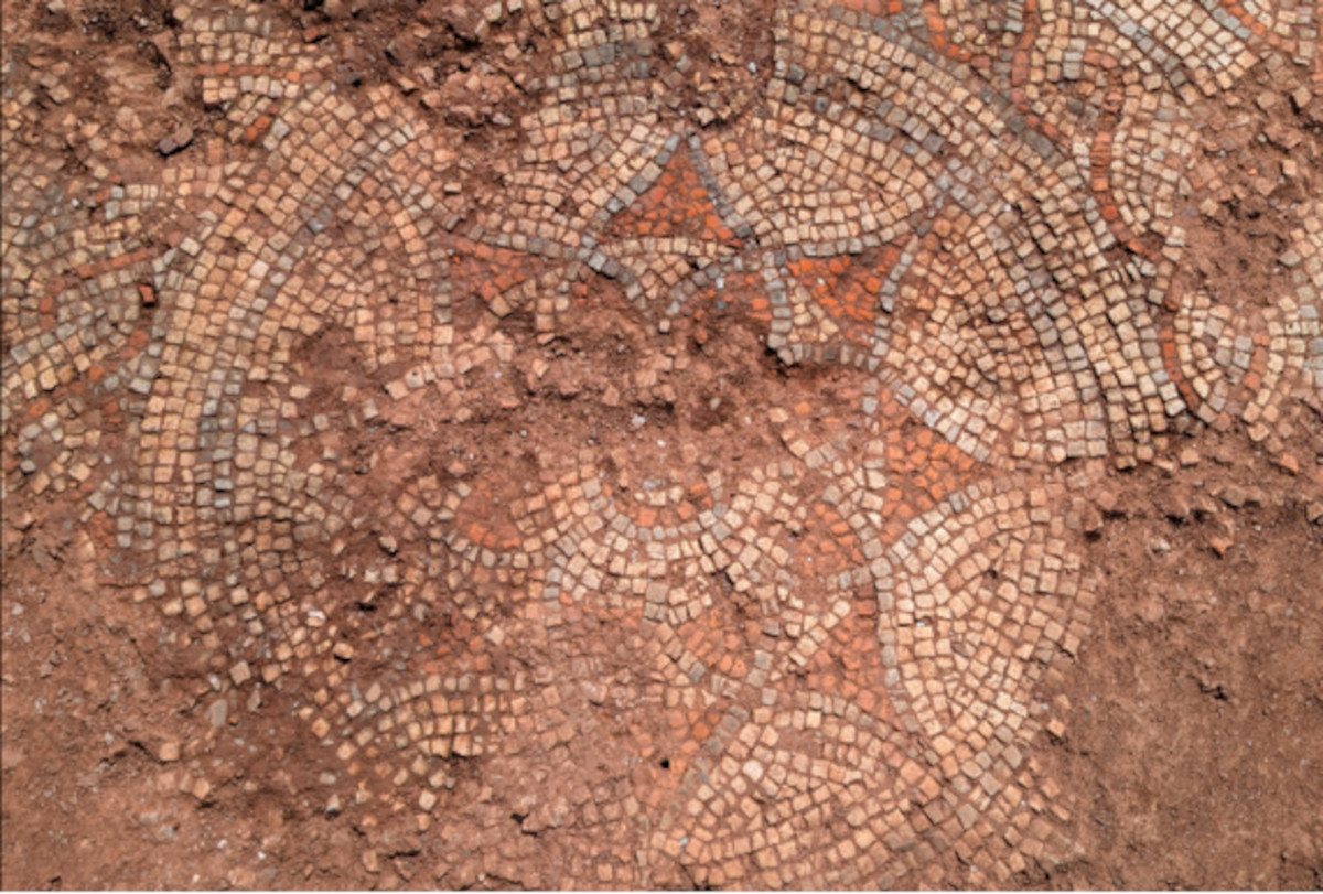 A flower floor in a Roman house